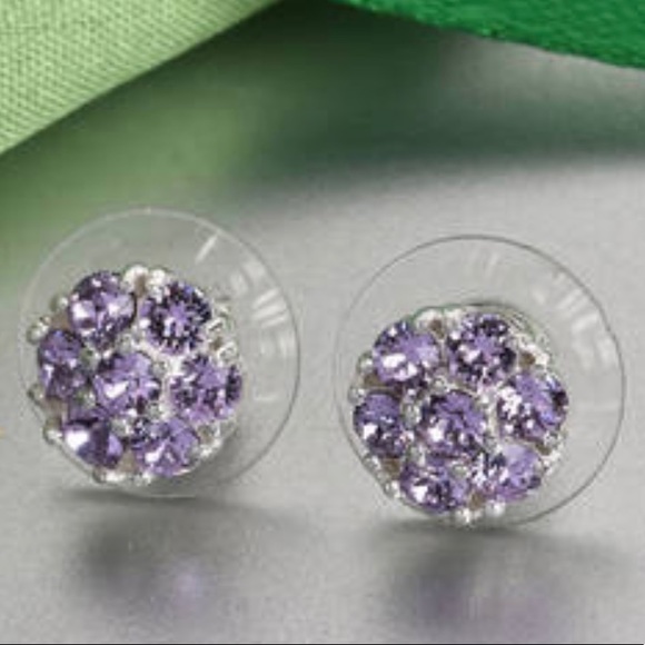 💜Swarovski Violet Crystal Earrings💜 - Picture 10 of 14